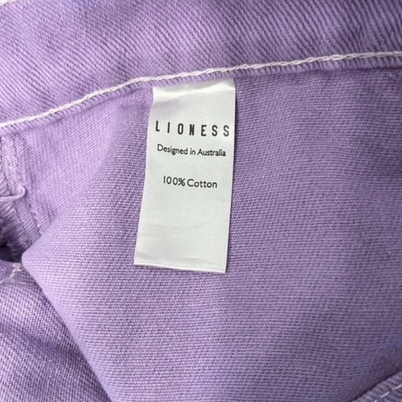 NEW Urban Outfitters Lioness Miami Vice Cargo Lilac Purple Denim Pants Jeans L 8 - Picture 10 of 16